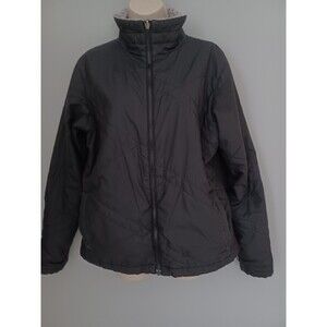 Columbia Black Womens Quilted Jacket Size L Faux Fur Collar